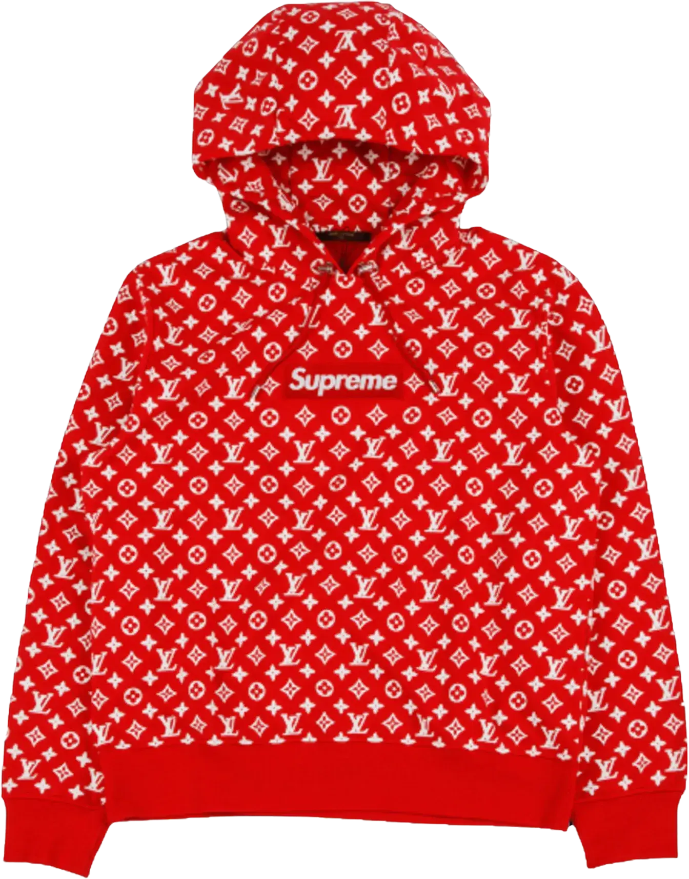 Supreme x Louis Vuitton Box Logo Hooded Sweatshirt Red (US M)